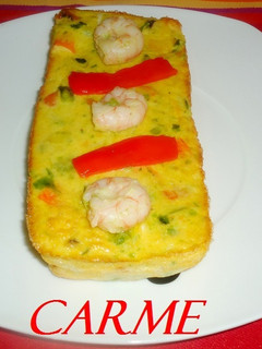 Una foto de Pastel de verduras y marisco