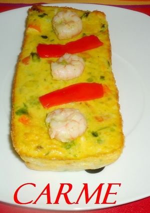 Una foto de Pastel de verduras y marisco