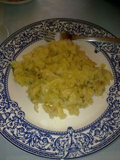 Una foto de Bacalao a bras desestructurado