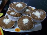 Madalenas de chocolate negro y blanco