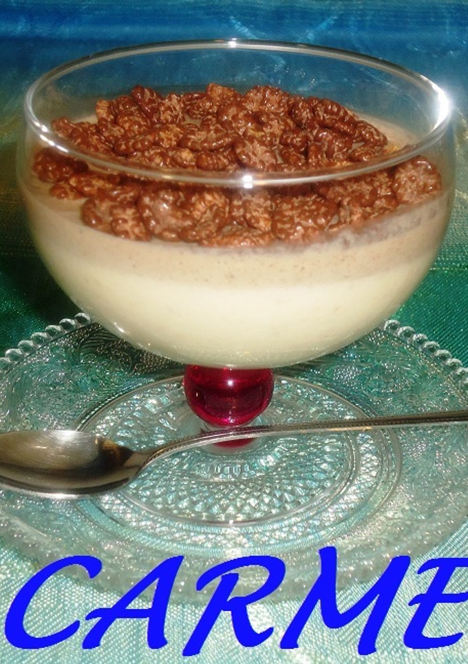 Una foto de Mousse de platanos con cereales