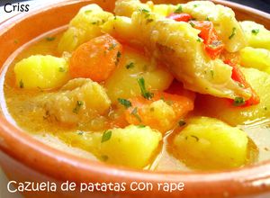 Una foto de Cazuela de patatas con rape