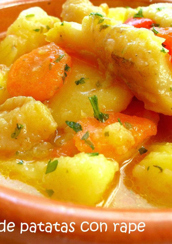 Una foto de Cazuela de patatas con rape
