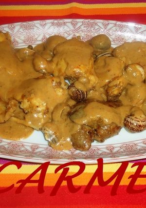 Una foto de Fritada de conejo y caracoles