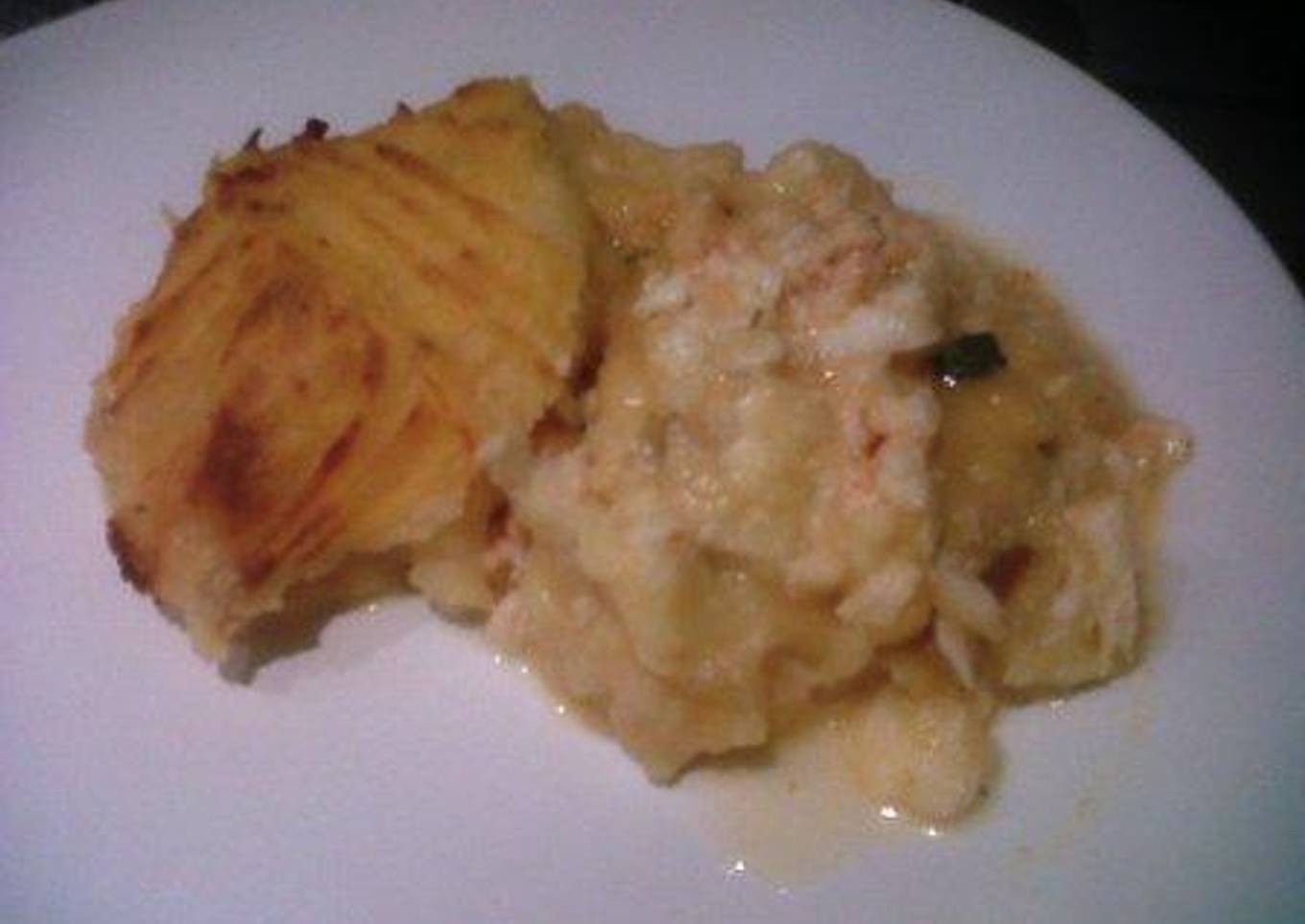 Pastel de merluza y salmón<br />