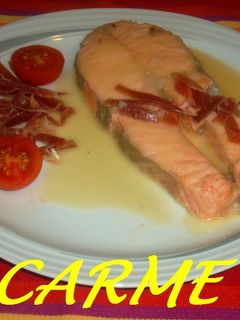 Una foto de Salmón a la ribereña