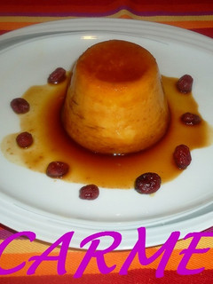 Una foto de Flan de chirimoya