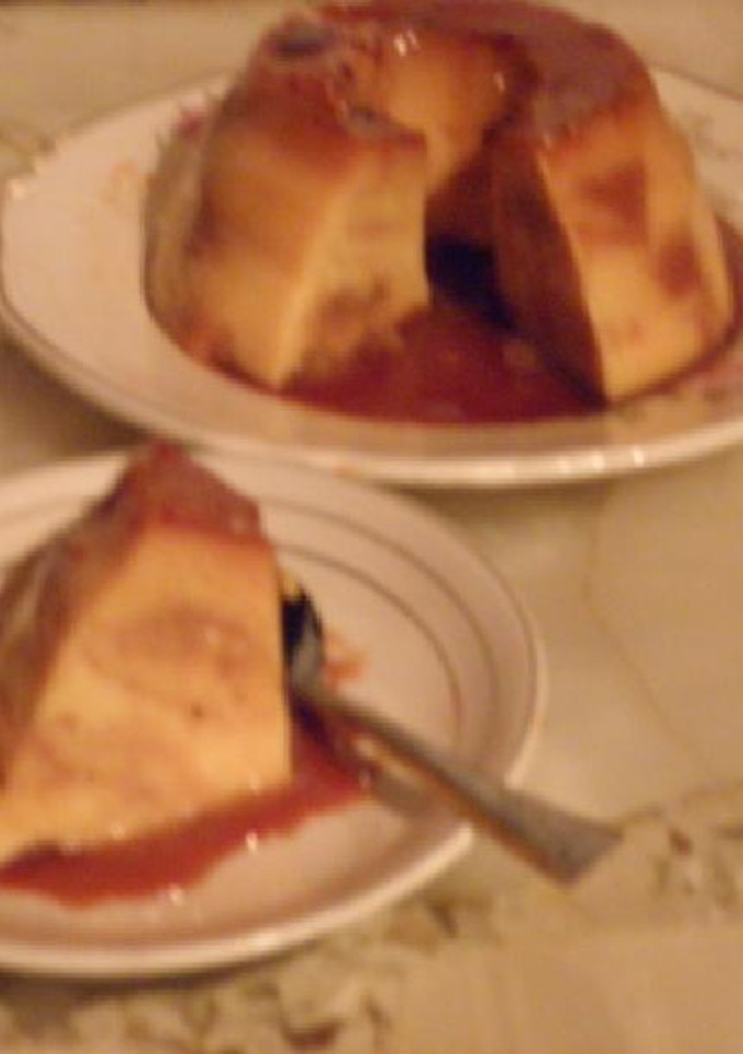 Una foto de Budín de pan y dulce leche fácil