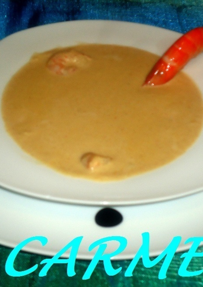 Una foto de Crema de marisco Navideña