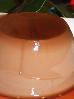 Una foto de Flan de café y chocolate con miel