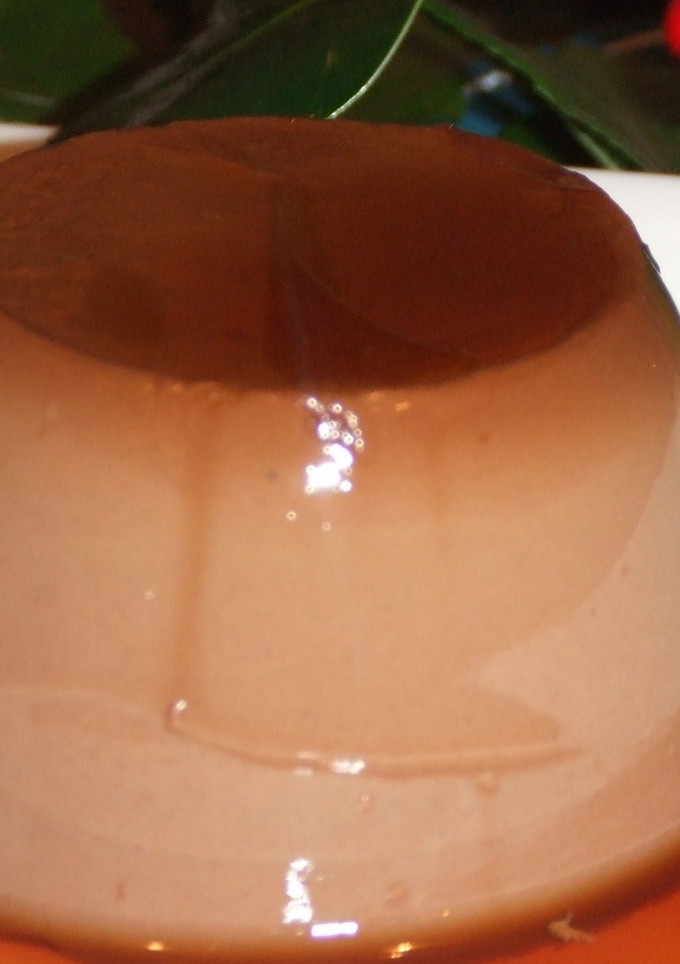 Una foto de Flan de café y chocolate con miel