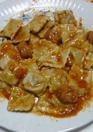 Una foto de Ravioles caseros de verdura