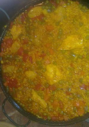 Una foto de Arroz con pollo granja
