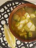 Caldo Tlalpeño con queso chihuahua
