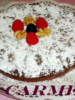 Una foto de Tarta de nueces picadas y finas