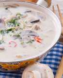 Dip de champiñones con cebollas de cambray
