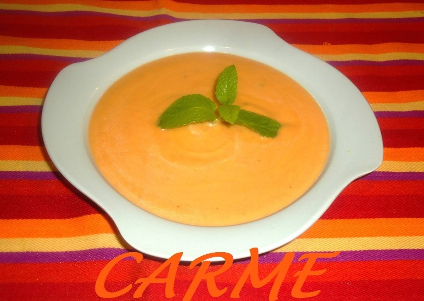 Crema de calabaza con queso ricota<br />