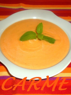 Una foto de Crema de calabaza con queso ricota