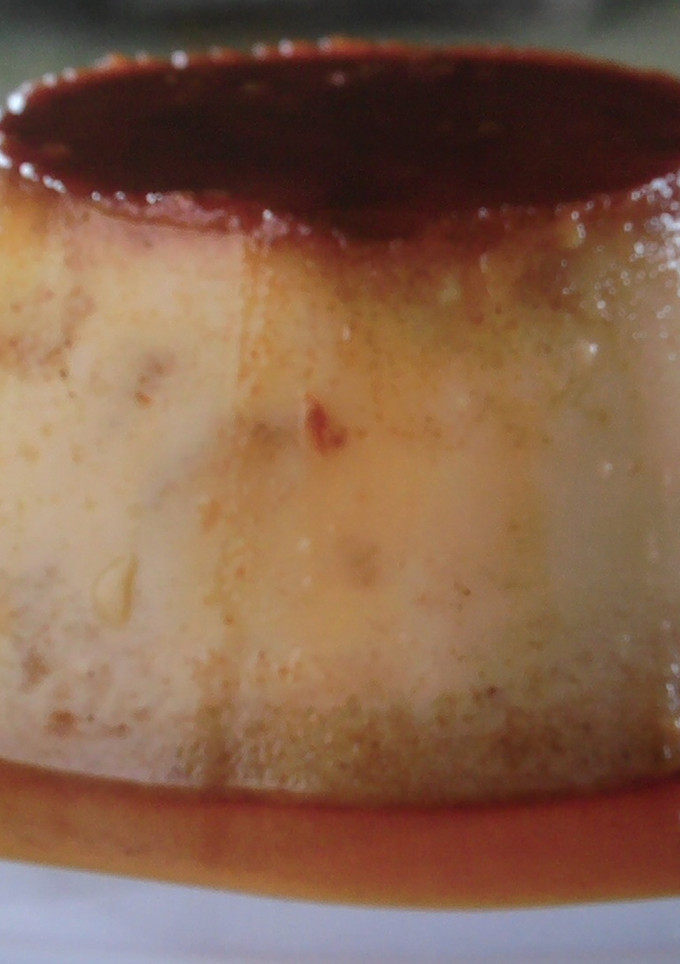 Una foto de Flan de manzana con ralladura de limón