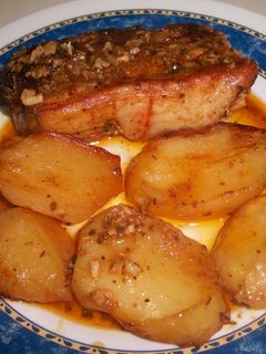 Una foto de Costillas de cerdo adobadas y asadas a la murciana