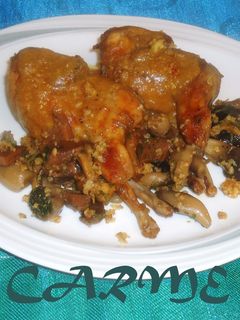 Una foto de Codornices en salsa con setas