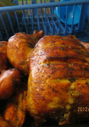 Una foto de Pollo relleno puertorriqueño
