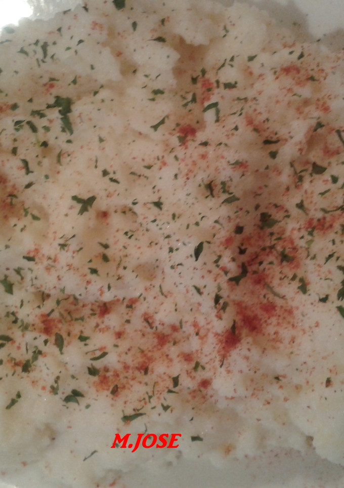 Una foto de Puré de patatas al queso de Tresviso