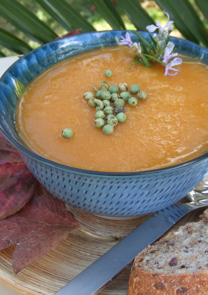 Una foto de Sopa crema italiana de calabaza roja