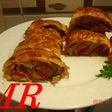 Solomillo ibérico con pimiento del piquillo en hojaldre