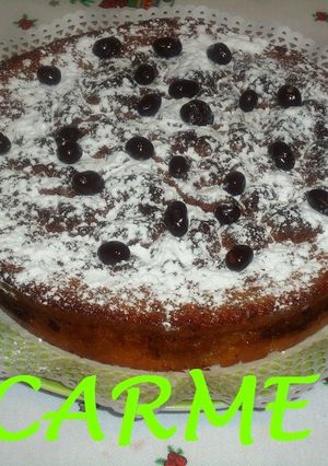 Una foto de Bizcocho con cacao y café