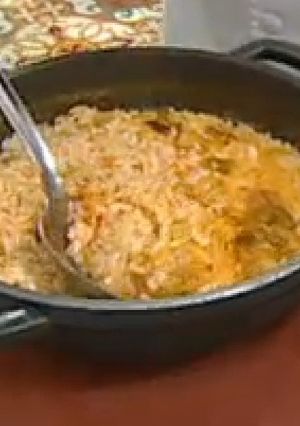 Una foto de Arroz al horno catalán