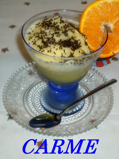 Una foto de Sorbete de naranja al cava