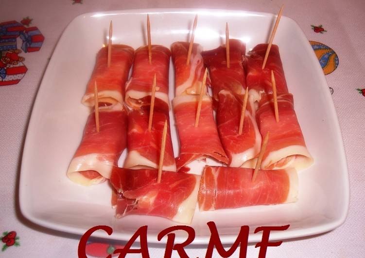 Pinchitos de  jamón serrano y queso