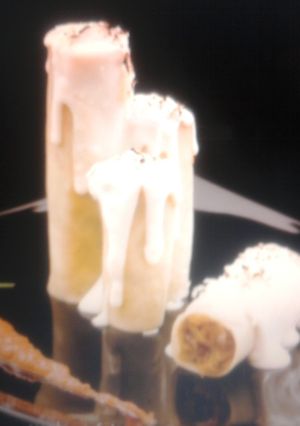 Una foto de Velas blanca navidad (canelones)