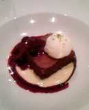 Brownies con frambuesas