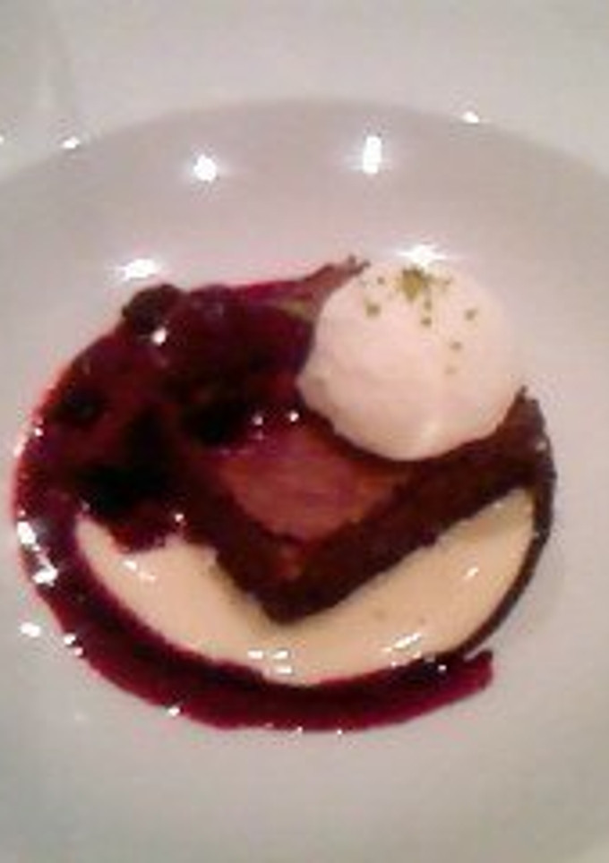 Una foto de Brownies con frambuesas