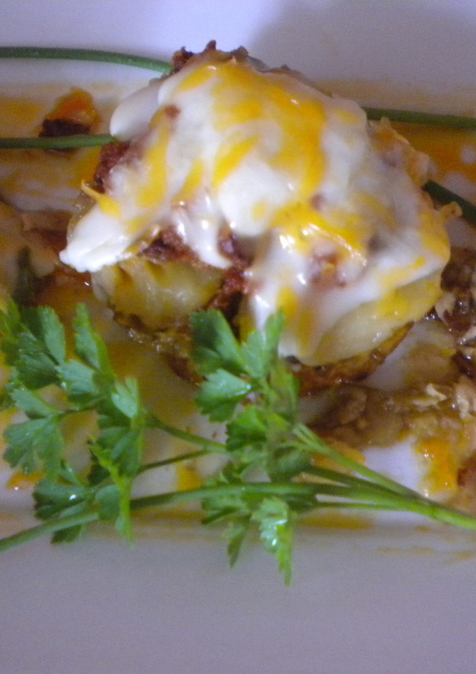 Una foto de Berenjenas con chorizo y patatas