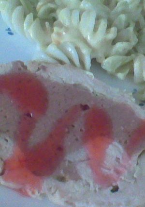 Una foto de Pechuga rellena al horno