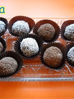 Una foto de Trufas de chocolate y leche