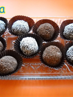 Una foto de Trufas de chocolate y leche