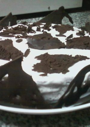 Una foto de Torta de chocolate y azucar negra