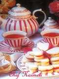 Corazones sándwiches de pétalos de rosas orgánicas almendrado