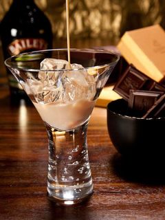 Una foto de Licuado crema de bananas y café