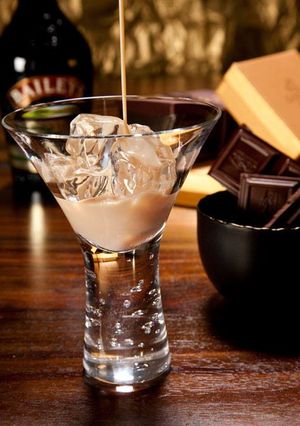 Una foto de Licuado crema de bananas y café