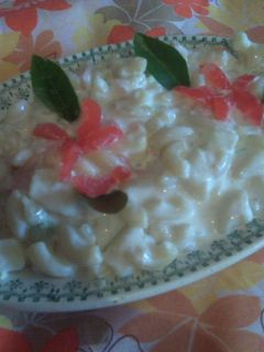 Una foto de Sopa fria de coditos de claus