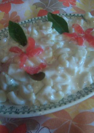 Una foto de Sopa fria de coditos de claus