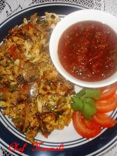 Una foto de Revoltijo de huevos con hongos a la mexicana (orgánicos)