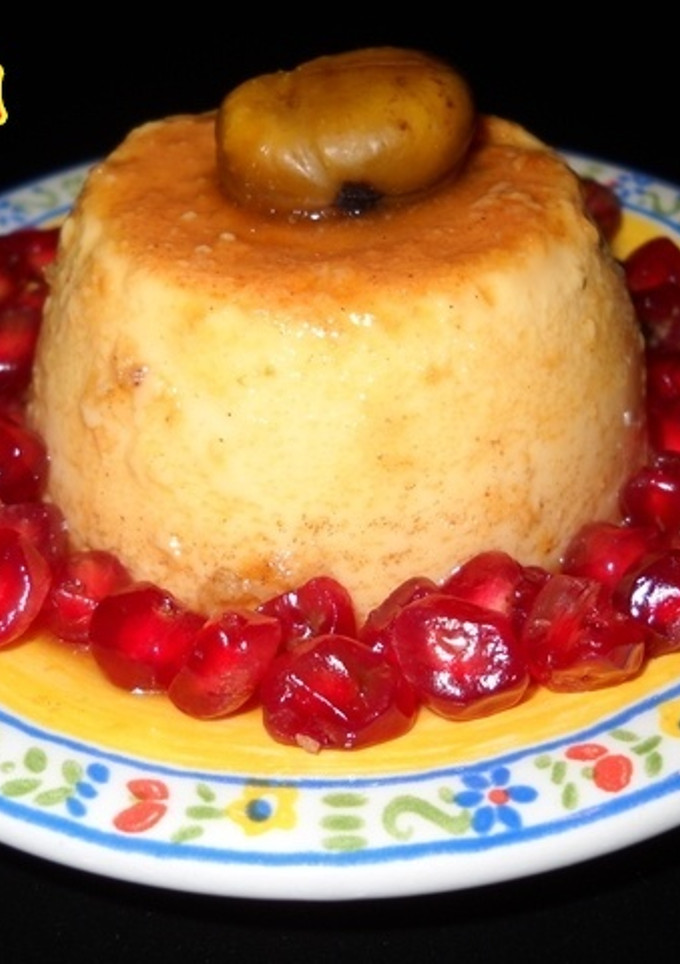 Una foto de Flan de coco y canela