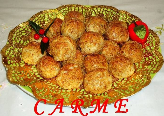 Bolitas de mazapán con nueces (panellets) Receta de carme castillo- Cookpad