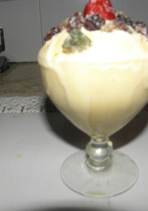 Una foto de Helado sabor pan dulce navideño